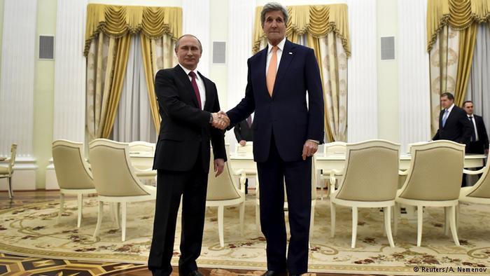 Kerry and Putin push for Syria truce, draft constitution `by August`